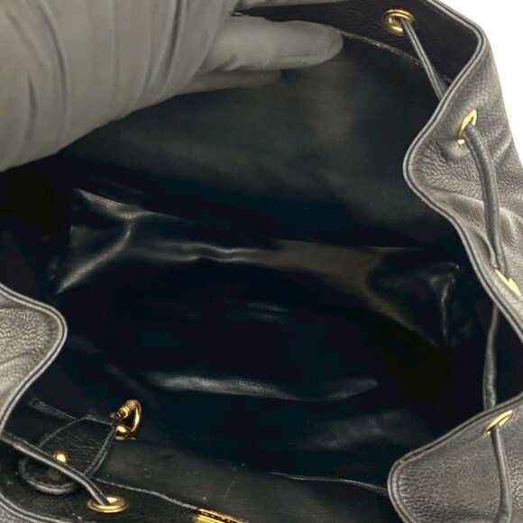 Tiffany & Co. Logo Perforated Leather Backpack